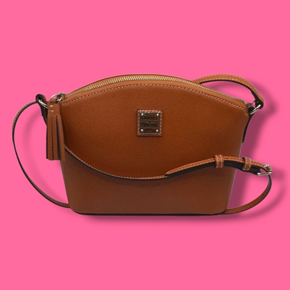 SALE! Dooney & Bourke Tan Leather Crossbody Bag